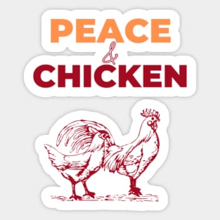 Peace & Chicken - International day of Peace Sticker